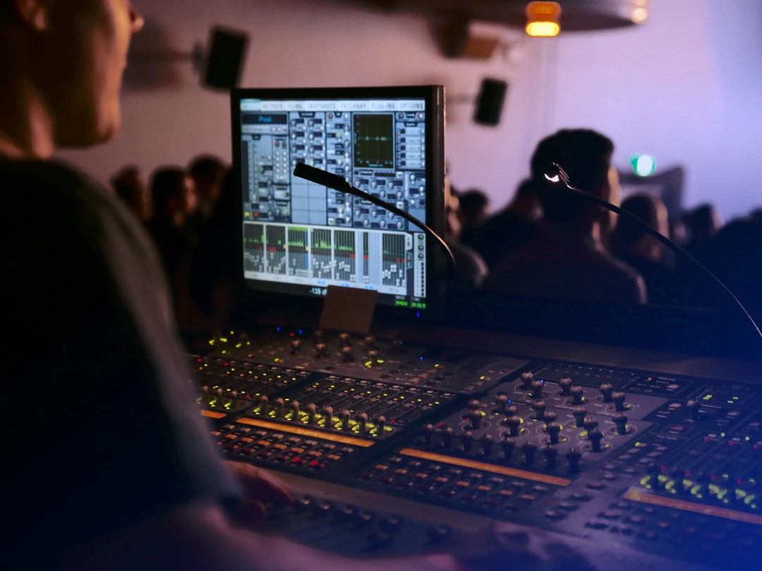 Audio Engineer at Live Event Mixing Desk.